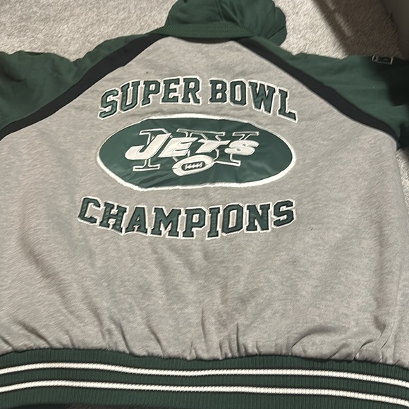 New York jets winter coat size xxl grey and green - Picture 3 of 4